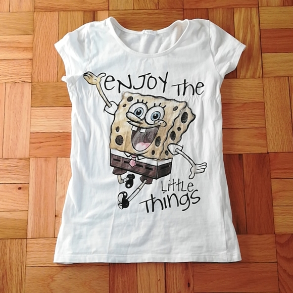 SpongeBob T-shirt XS very fitted. 100% cotton - Picture 1 of 2